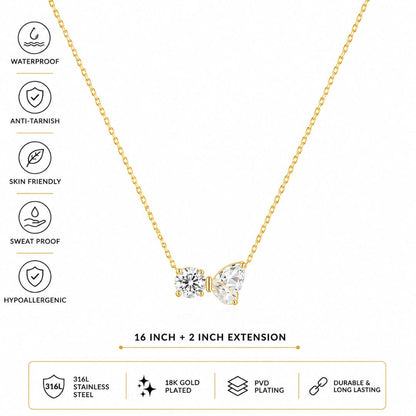 Double Stone Necklace