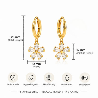 Gilded Petal Earrings