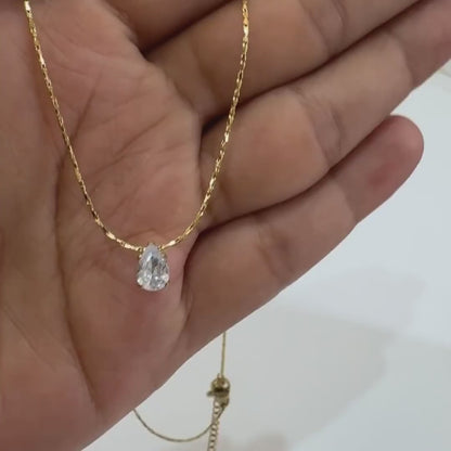 Waterdrop Solitaire Necklace