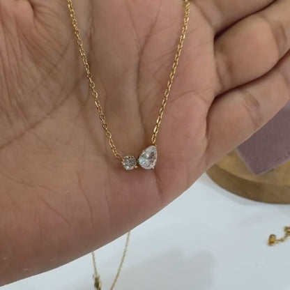 Double Stone Necklace