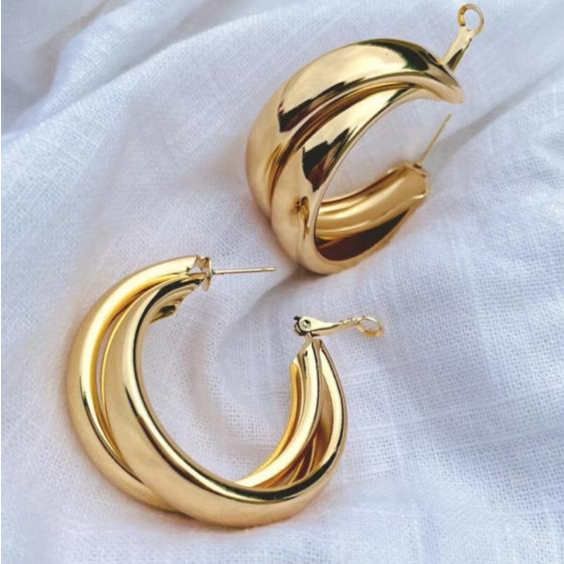 Dual Crossover Hoops (ER151)